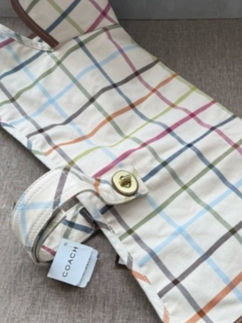 NWT Coach Tattersall Dog Jacket Coat Plaid Size small